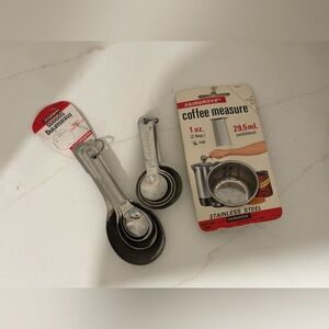 Vintage Fairgrove Measuring Spoons & Coffee Measure Lot Stainless Steel